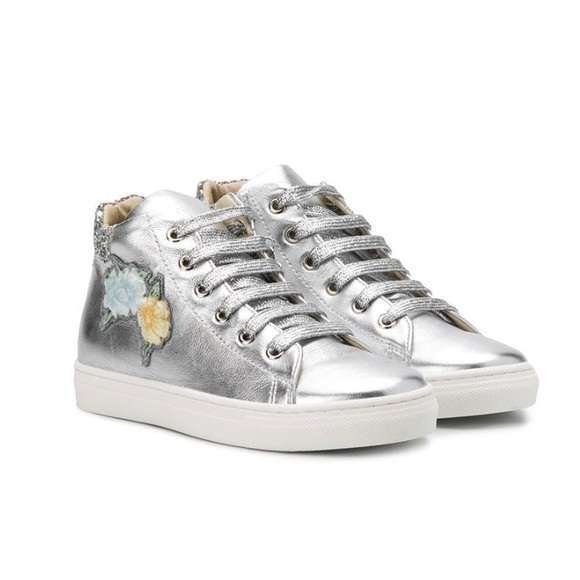‪Monnalisa‬ Floral Appliqued Sneakers. Size 24 EU. - Picture 2 of 13